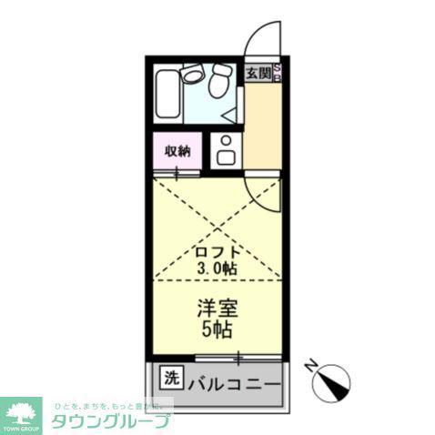 プララT&H(1K/2階)の間取り写真