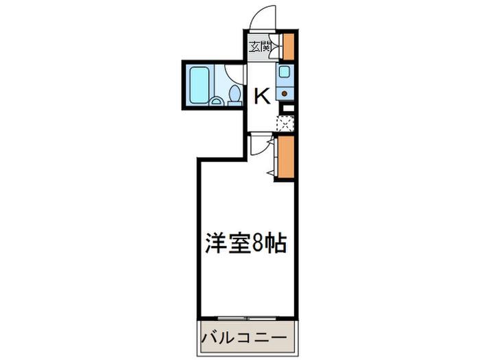 アスライフ湊川公園(1K/2階)の間取り写真