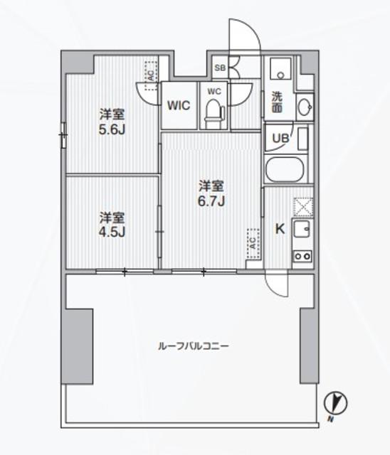 アリビス東十条(3K/9階)の間取り写真