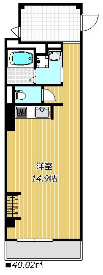 ピュアハイツ(ワンルーム/2階)の間取り写真