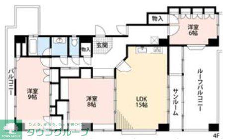 工藤ビル(3LDK/4階)の間取り写真