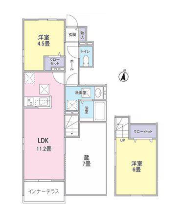 LA TIARA FUSSA(2LDK/1階)の間取り写真