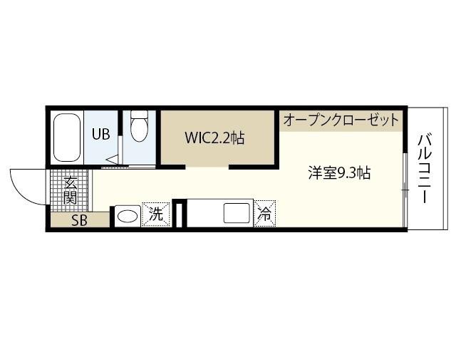 GRACE西栄 ANNEX(ワンルーム/3階)の間取り写真