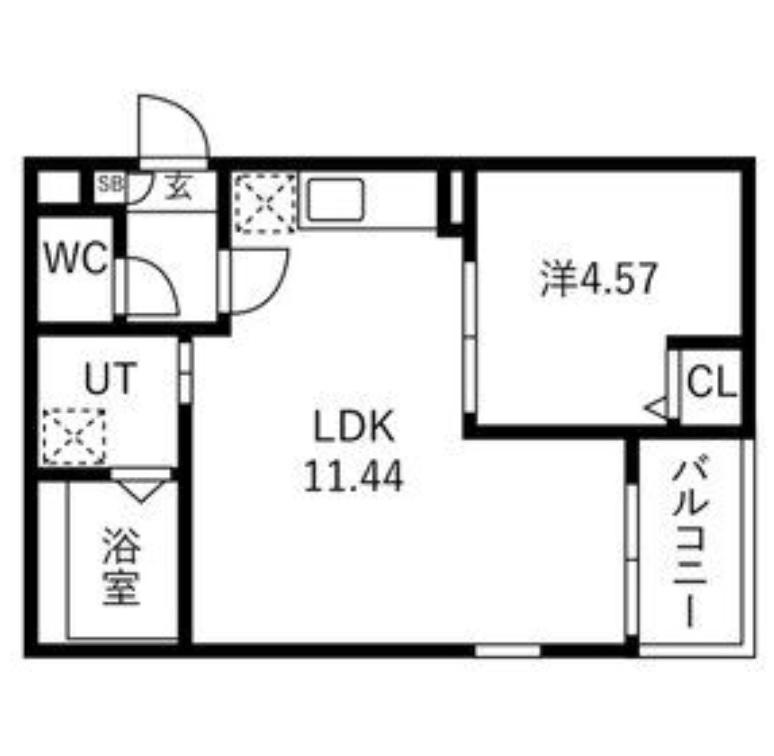 JACK SAKAINEI(1LDK/2階)の間取り写真
