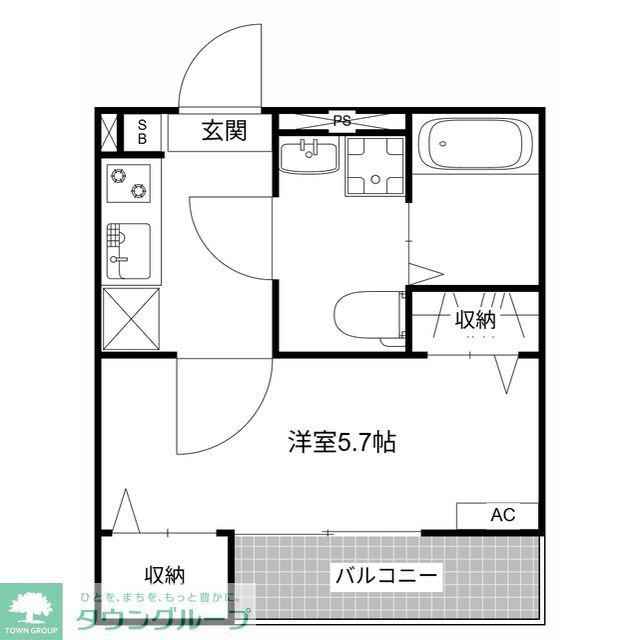 MQUARTO新座II(1K/2階)の間取り写真