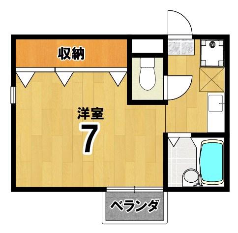 ベルメゾン(ワンルーム/3階)の間取り写真