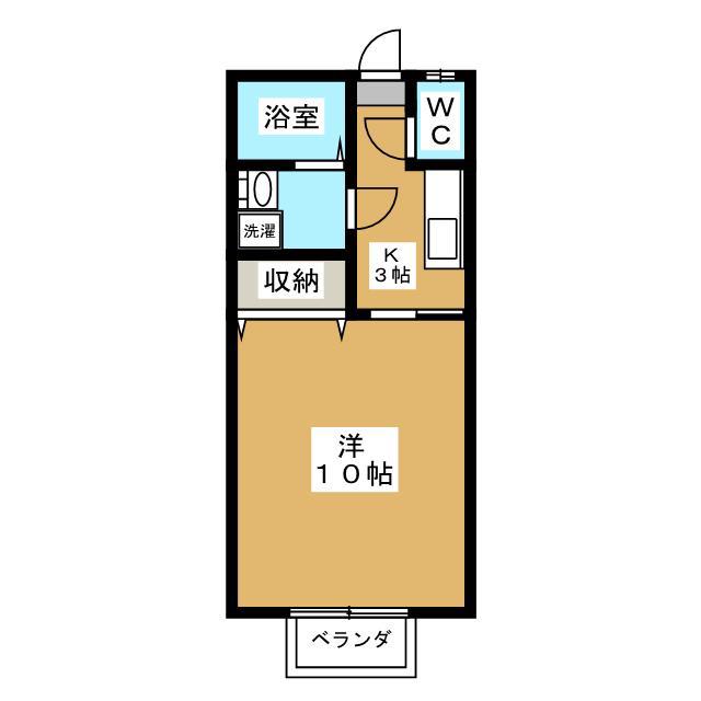 窪田コーポ(1K/1階)の間取り写真
