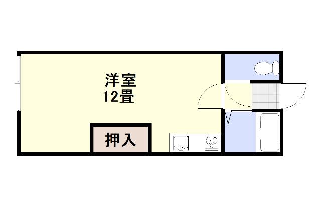 SSコート(ワンルーム/2階)の間取り写真