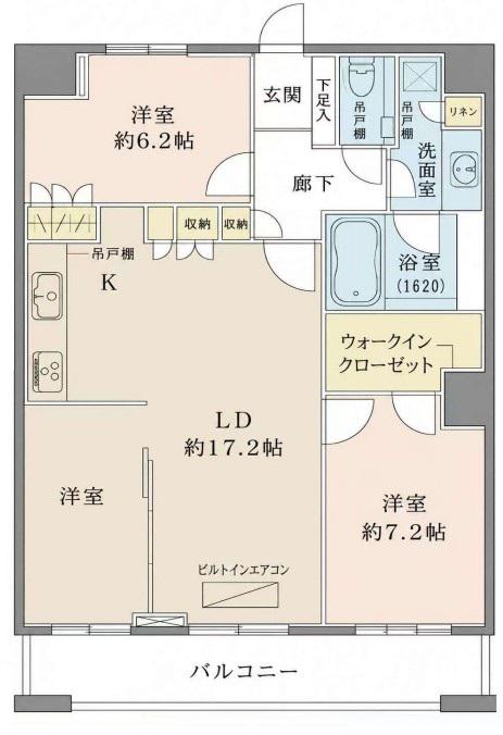 ザ・東京タワーズミッドタワー ミッド棟(3LDK/45階)の間取り写真