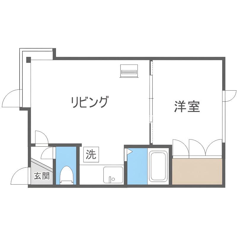 レジェンドコート(1LDK/2階)の間取り写真