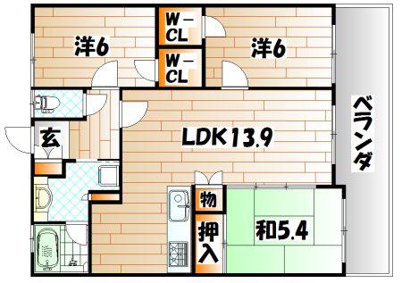 ポレスタータワー大手町リーモ(3LDK/7階)の間取り写真