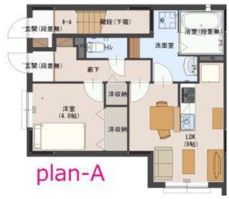 コンフォール南八代(1LDK/1階)の間取り写真
