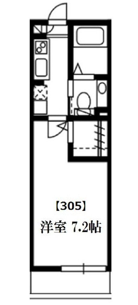 パークブラン元住吉(1K/3階)の間取り写真