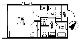 コトーヴェール用賀(1K/2階)の間取り写真