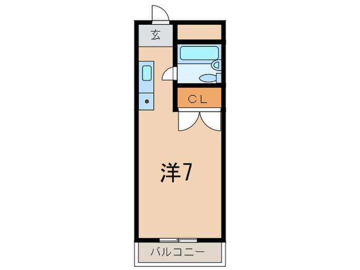 マンションRIKO(ワンルーム/2階)の間取り写真