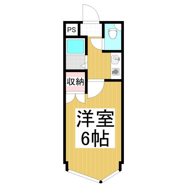 ベルメゾン(1K/1階)の間取り写真