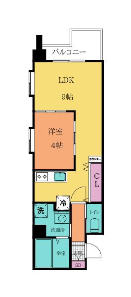 コンプレート金田(1LDK/10階)の間取り写真