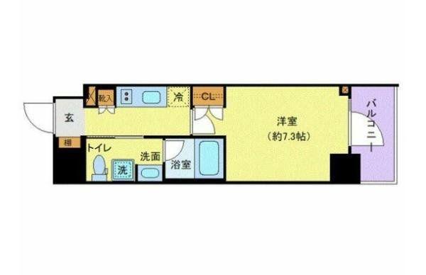ステージグランデ八王子3(1K/5階)の間取り写真