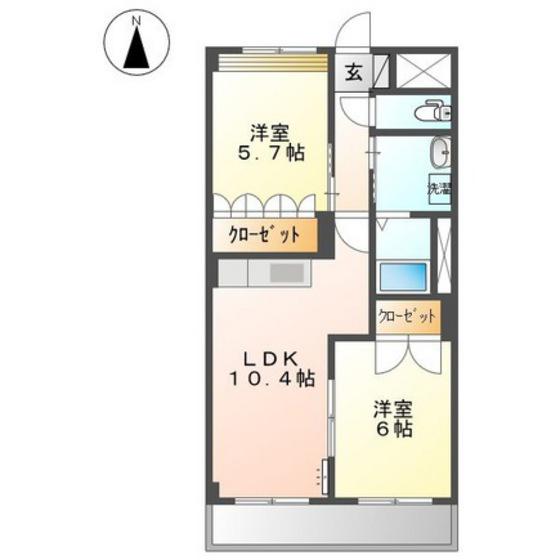 グランパレス・K(2LDK/3階)の間取り写真