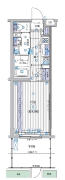 ブライズ高井戸DUE(1K/1階)の間取り写真