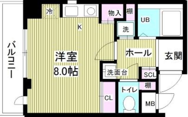 VARIANT S(ワンルーム/3階)の間取り写真