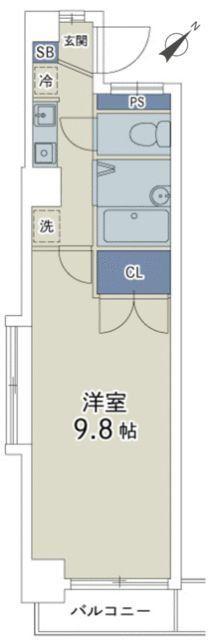 PLENDY稲毛海岸(1K/3階)の間取り写真