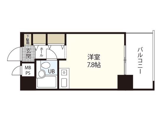 朝日プラザアムネット天満町(ワンルーム/4階)の間取り写真