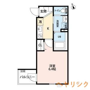レイルズ新守山(1K/2階)の間取り写真