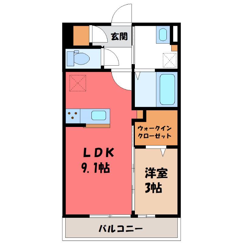 TT ANNEX(1LDK/3階)の間取り写真