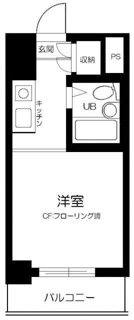 フォーラム・イン東京Ⅰ(ワンルーム/3階)の間取り写真