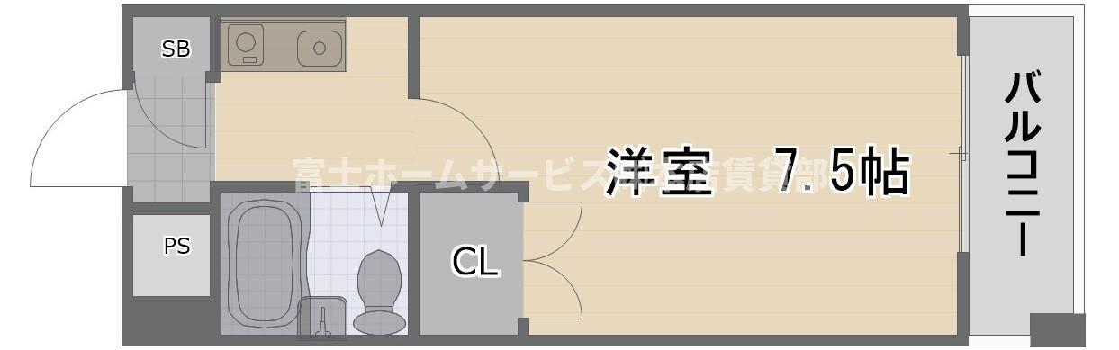 ラミアカーサ・ウーノ(1K/2階)の間取り写真