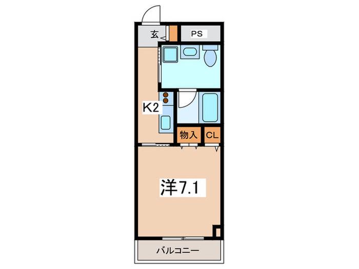 LITTLE PAWS(1K/3階)の間取り写真