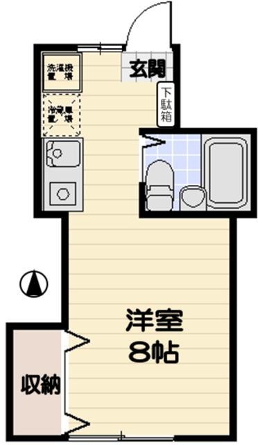 クラブハウス戸越(ワンルーム/2階)の間取り写真