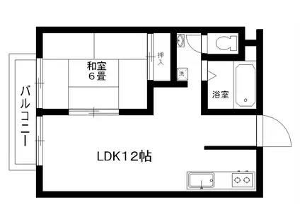 ヴィラ・サンシャイン(1LDK/1階)の間取り写真