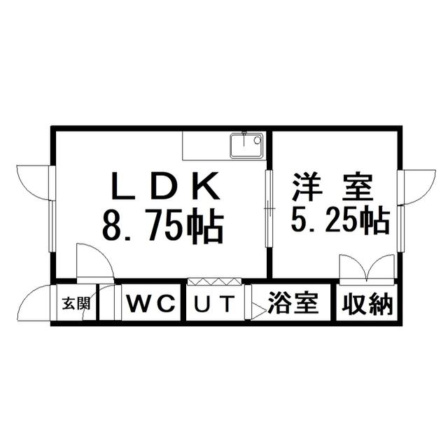 ライフフォグシティ(1LDK/1階)の間取り写真