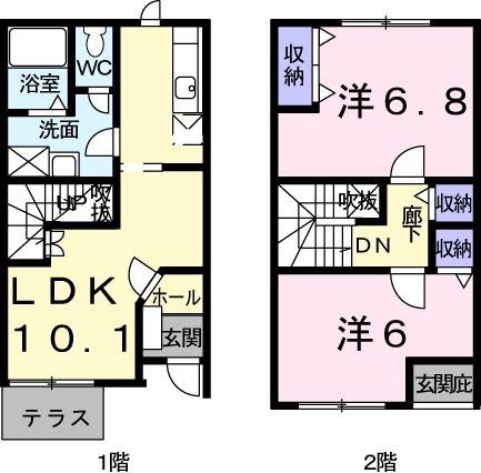 モアステ-ジII(2LDK/1階)の間取り写真