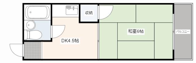 山口ビル(1K/3階)の間取り写真