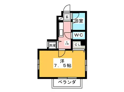 MEZON DE ASUKA(1K/2階)の間取り写真