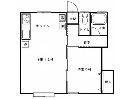 ルミエールスズキIII(1LDK/2階)の間取り写真