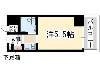 朝日プラザ新大阪アネックス(1K/6階)の間取り写真