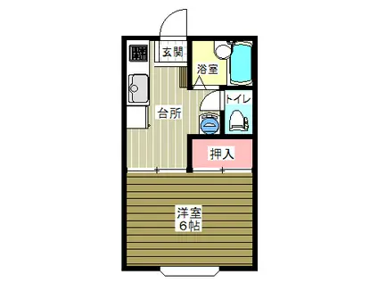 トマトハイム(1K/2階)の間取り写真