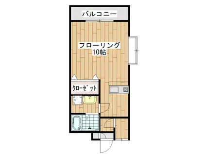 グリーンフォートII吉野(ワンルーム/2階)の間取り写真