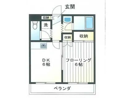メトロビル志茂(1DK/4階)の間取り写真