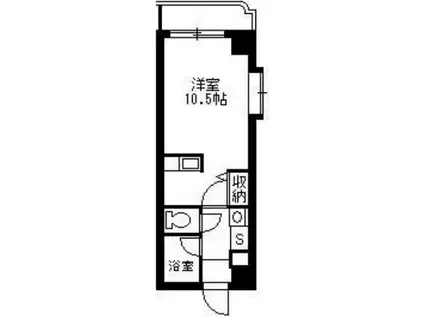 レインボー荒田II(ワンルーム/4階)の間取り写真