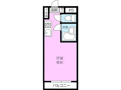 ジュネス新大宮(ワンルーム/4階)の間取り写真