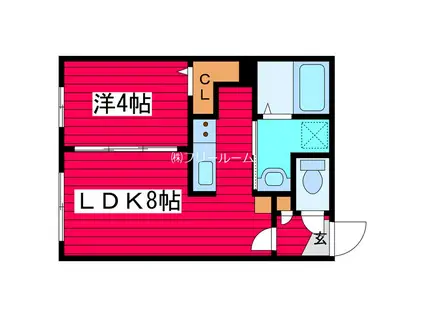 ラフィーネ月寒中央通(1LDK/3階)の間取り写真