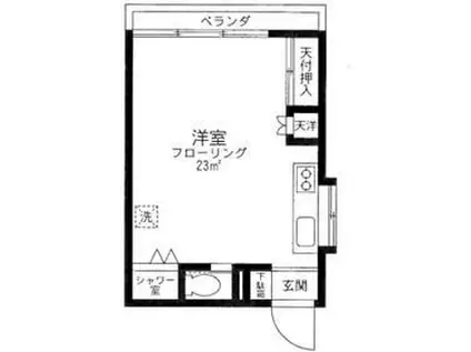 田中コーポ(ワンルーム/2階)の間取り写真