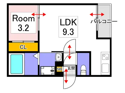 REGALEST ARCGRACE(1LDK/2階)の間取り写真