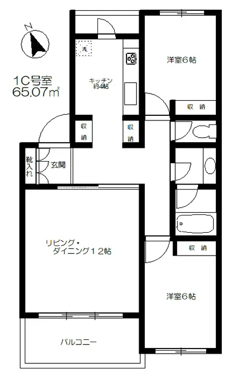 ストリーム等々力 1階階 間取り