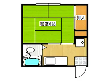 コーポ松原(1K/2階)の間取り写真